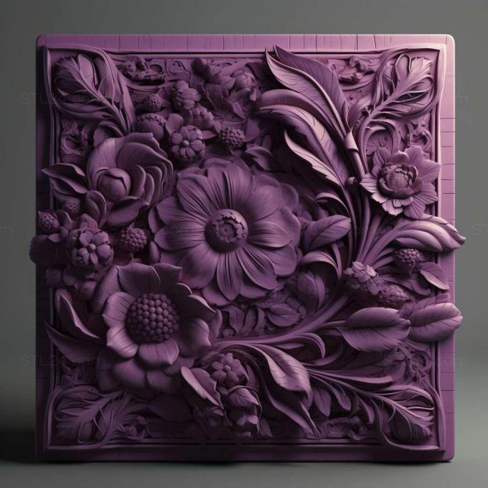 Patterns and decorations (stl purple 4, PATTERN_1960) 3D models for cnc